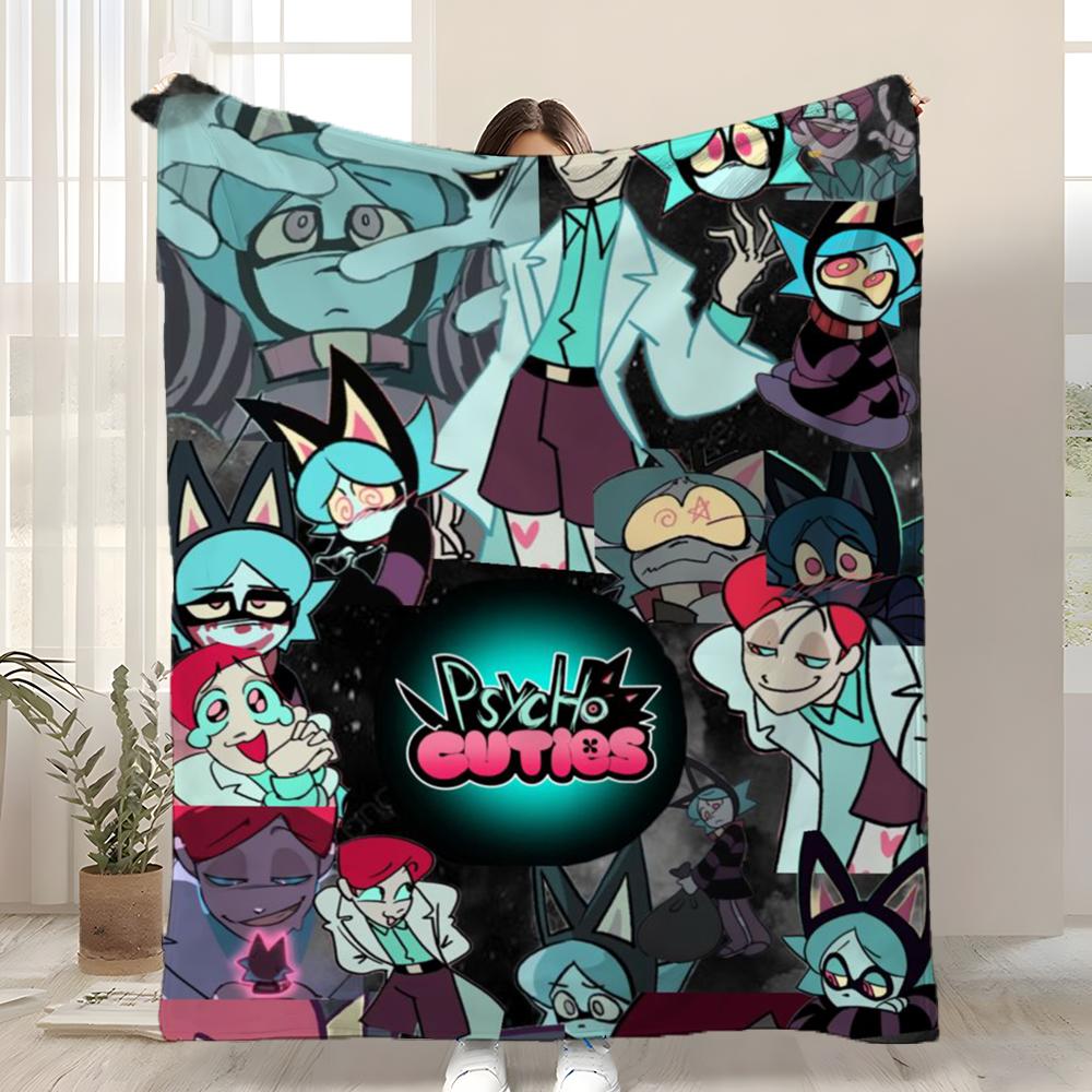Anime P-Psychocuties Mimi Throw Kid-Friendly Flannel Throw Blanket Soft Warm Anti-Static Washable All Season