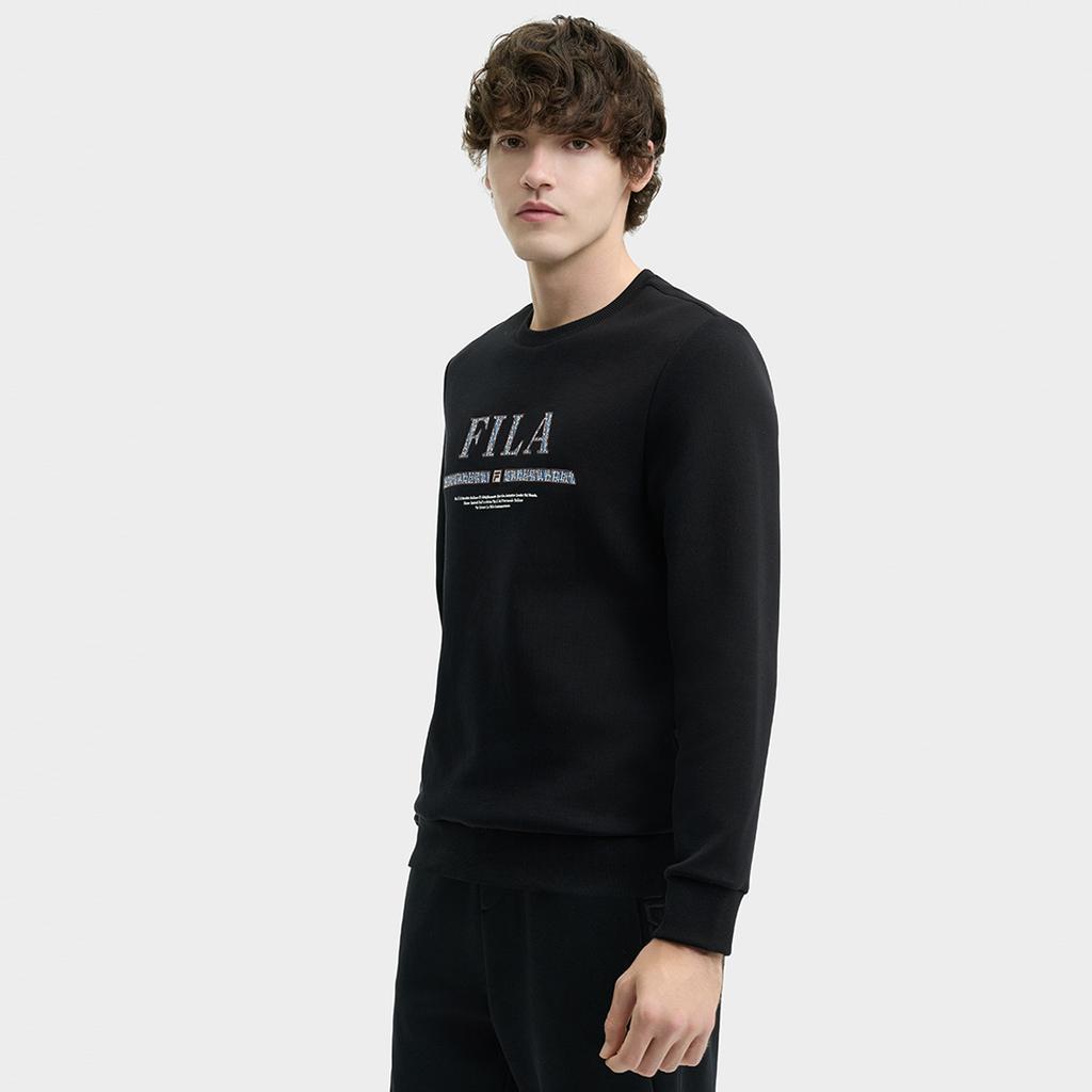 New FILA Sweatshirt Men's Jet Black F11M448203FBK