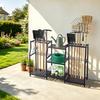 VEVOR Garden Tool Organizer, 3-Tier High-Capacity Metal Garage Storage Rack, for Rakes/Shovels/Brooms