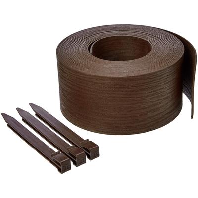 Бордюр для ландшафта Amazon Basics с 10 колышками, коричневый, 13 см