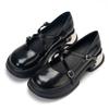 Spring New Round Head Thick-soled Small Leather Shoes Fashionable Versatile Thick-soled Thick-heeled Mary Jane Women's Shoes