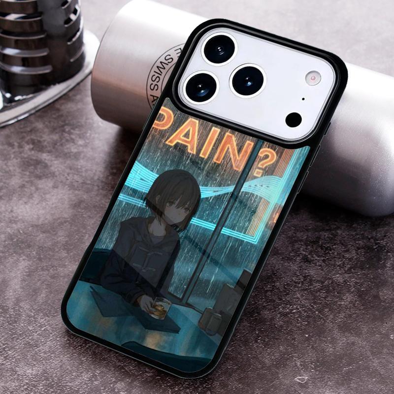 Грустный японский аниме чехол для телефона iPhone 17,16e,15,14,13,12,11,Mini,Pro,MAX мягкий силиконовый чехол