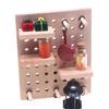 Miniature Wooden Pegboard For Dollhouse Walls Adjustable Holes BJD Doll Display Creative DIY Project Handcrafted Craftsmanship