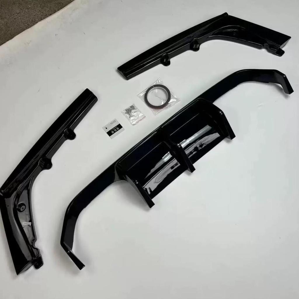 BMW M3/M4 V Style Rear Diffuser, ABS Glossy, No Lights