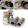 2/4pcs Car Tire Pressure Indicator Tire Pressure Gauge Indicator Alert Monitoring Valve Cap Sensor External Valve Detection Valve Stems 1