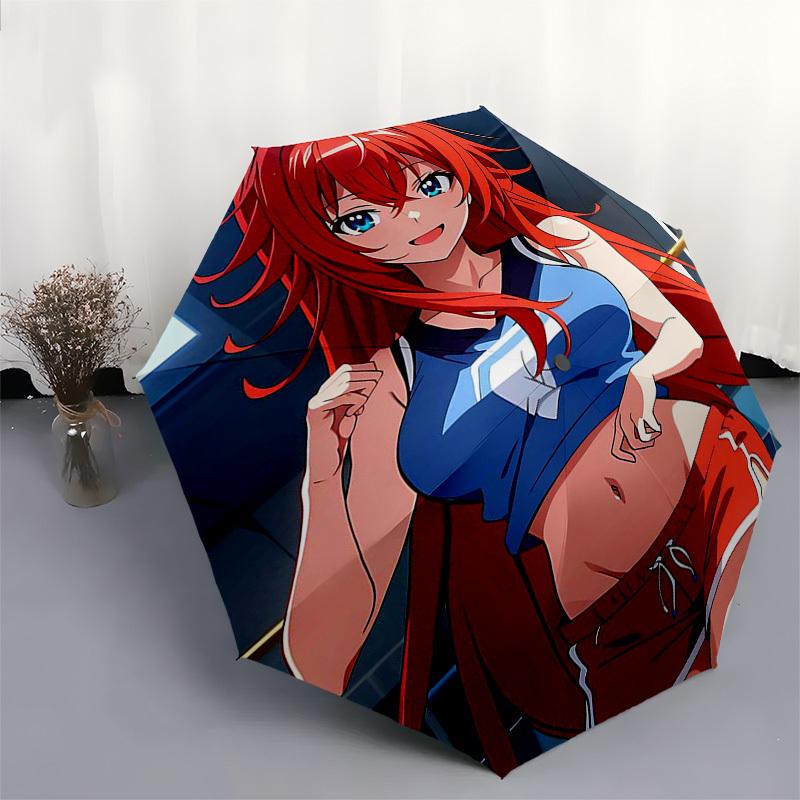 1pc Outdoor Umbrella with Anime Character Design - Automatic Opening/Closing, Portable 3-Fold Design, 8-Bone Iron Frame - Perfect Gift for Fans,