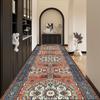 Персидский Ретро Длинные Ковры-Дорожки Легкая Роскошь Декор Дом Придверный Коридорные Ковры На Заказ Лестничный Холл Проход Нескользящий Коврик