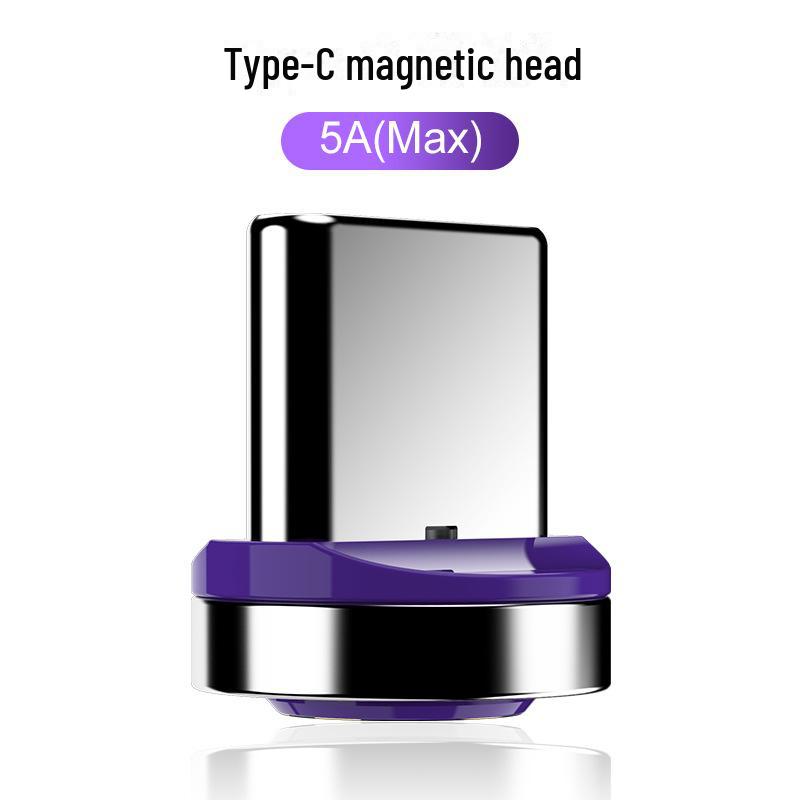 Магнитный кабель для передачи данных 3A Elbow: Быстрая зарядка и передача данных от одного до трех током 5 А для устройств Android и Type-C.