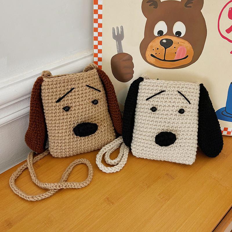 Adorable Cute Dog Plush Crossbody Bag For Kids Stylish Fall Fashionable Purse