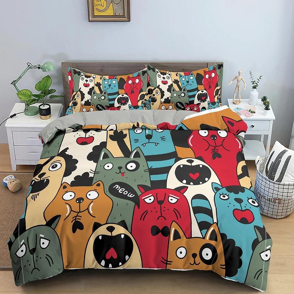 3D Printed Cartoon Luxury Cozy Comfortable Duvet Quilt Cover Pillowcase Bedding Set Children Bedroom Decoration Home Textile