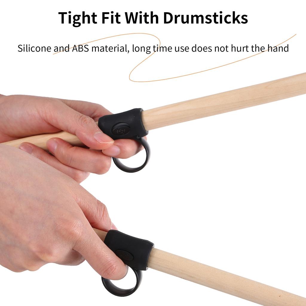 2Pcs Drumstick Control Clip Finger Ring Auxiliary Drumsticks Grips Anti Slip Drumsticks Accessories for Drummer Beginner