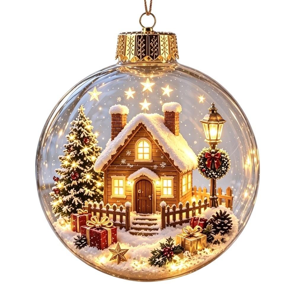 Transparent Christmas Ball Ornament Lightweight Holiday Tree Decor Holiday Party