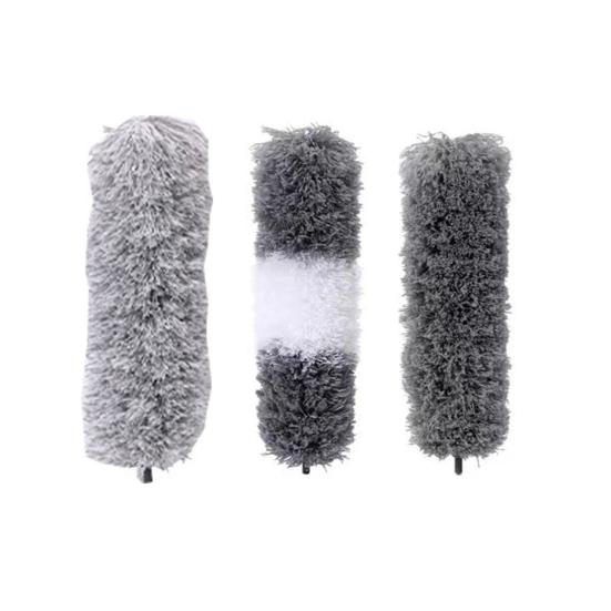 Extendable Microfiber Duster Brush with Retractable Handle Replaceable Brush Heads Multifunctional Cleaning Tool