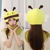 Прекрасная Экспрессия Короткий Тип Желтая Шляпа для Шоу Забавная 3D Шапка Пчелы Животное Плюшевый Головной Убор Костюмные Аксессуары