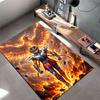Fiery Warrior with Phoenix suitable as a non-slip mat for the living room or bedroom sofa