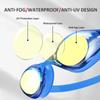 Professional Anti-Fog Swimming Goggles Waterproof Swim Glasses for Men Adjustable Nose Bridge Eyewear