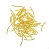 50Pcs Curved Tube Long Noodle Spacer 5mm Carved Brass Metal Finding Beads for DIY Jewelry Making