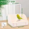 Automatic Pet Bird Bathtub Enduring Parrot Bath with 360 Degree Rotating Shower Head Splashproof pet Shower Cubicle for Cockatoo
