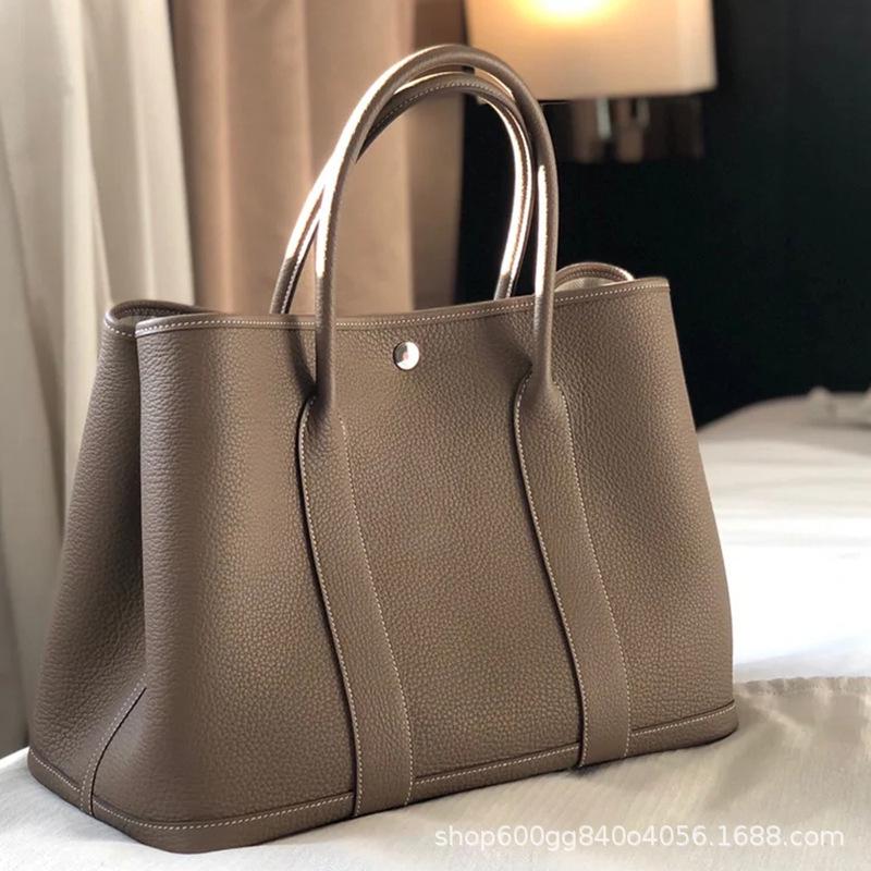 2023 Модная садовая сумка из натуральной кожи: Женская сумка через плечо и дамская сумочка большой вместимости