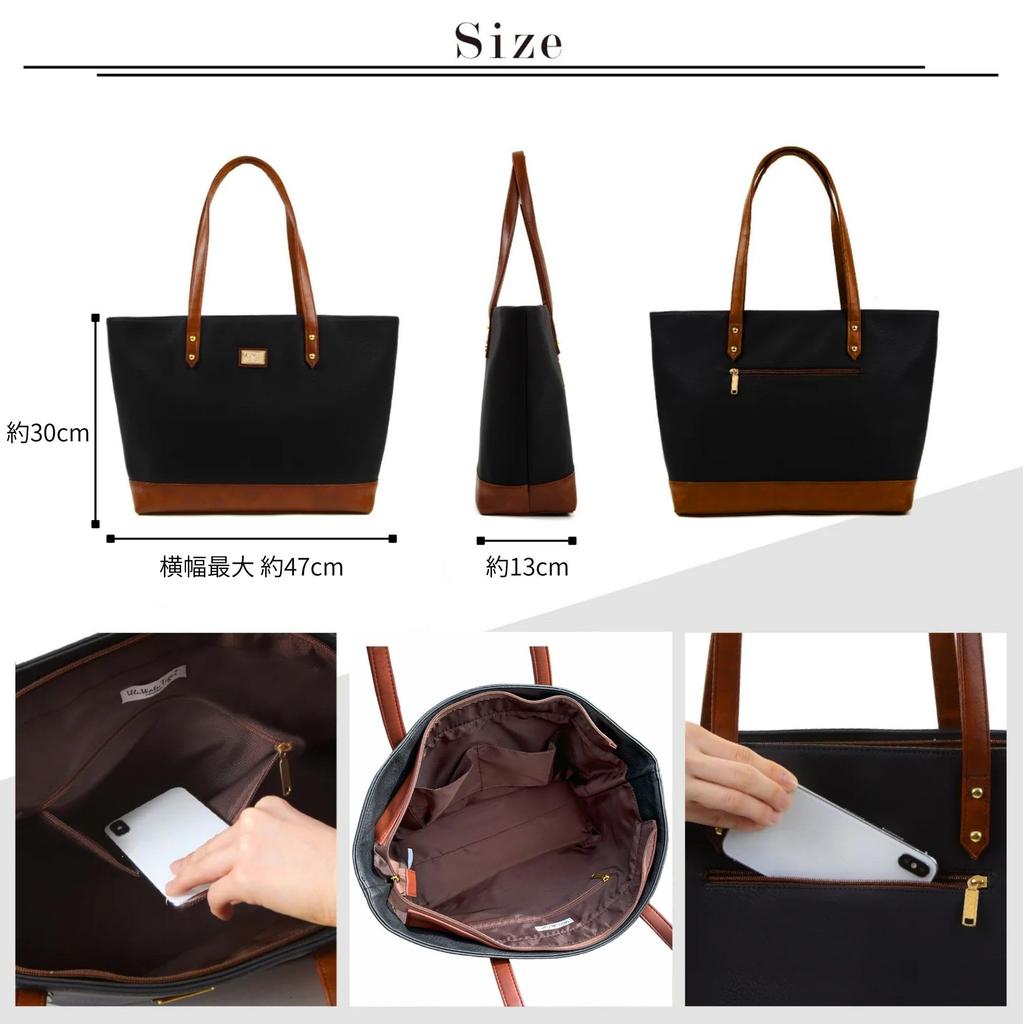 UluWatu Tiger Последняя модель Custom Premium Simple Tote Bag с 3 карманами Деловая сумка-тоут Большая вместимость A4 Day [UluWatu Tiger] Мужская Женская Tiger's