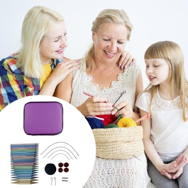 Набор из 13 пар сменных круговых спиц с вязальными аксессуарами для вязания свитера, носка, шарфа, сумки, шапки