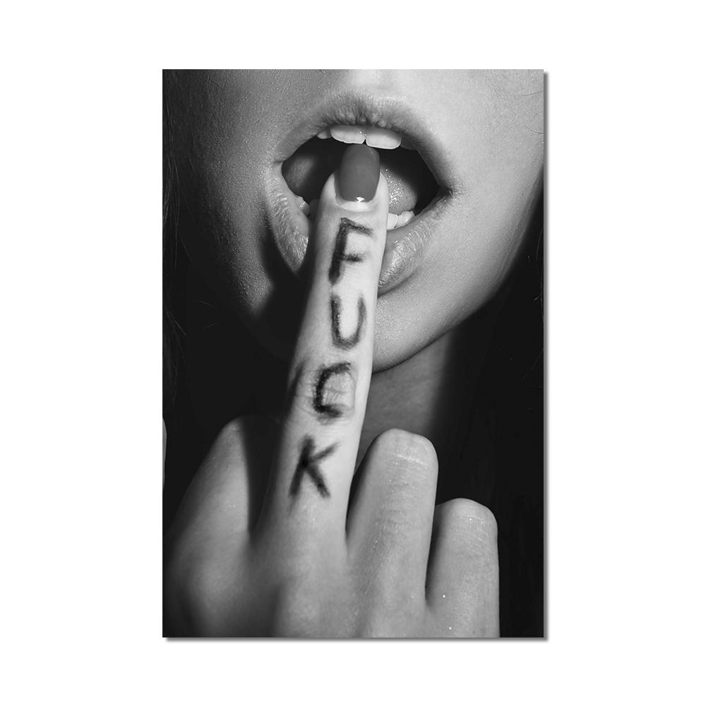 Сексуальные красные губы, женский портрет, художественная живопись, постеры и принты на холсте, скандинавское настенное искусство, декор гостиной