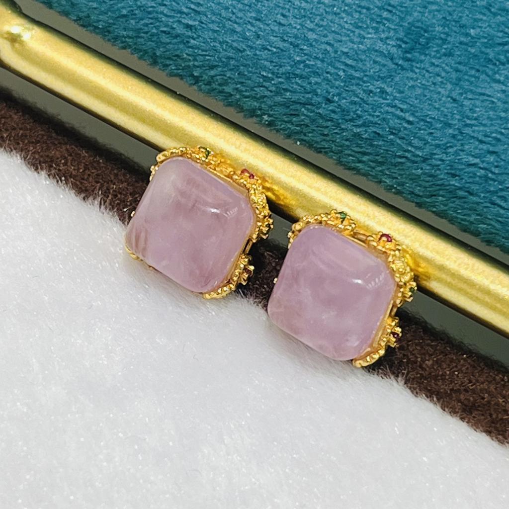 1 шт., Подвеска из натурального камня и кристалла с золотыми акцентами, Квадратные кварцевые шармы, 1,1×1,1 см, для аксессуаров для ожерелья своими руками, Изготовления ювелирных изделий, Рождественский подарок