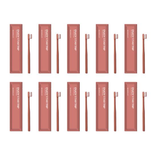 10Pcs Disposable Toothbrushes Individually Wrapped Soft Bristles Dental Care Disposable Travel Toothbrushes for Hotels Camping