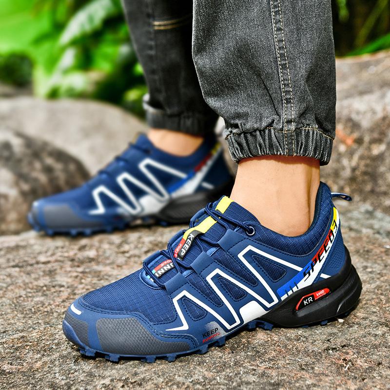 Легкие дышащие походные ботинки с низким верхом для мужчин на весну и осень, новые нескользящие и ударопрочные мужские ботинки для альпинизма и высотных работ