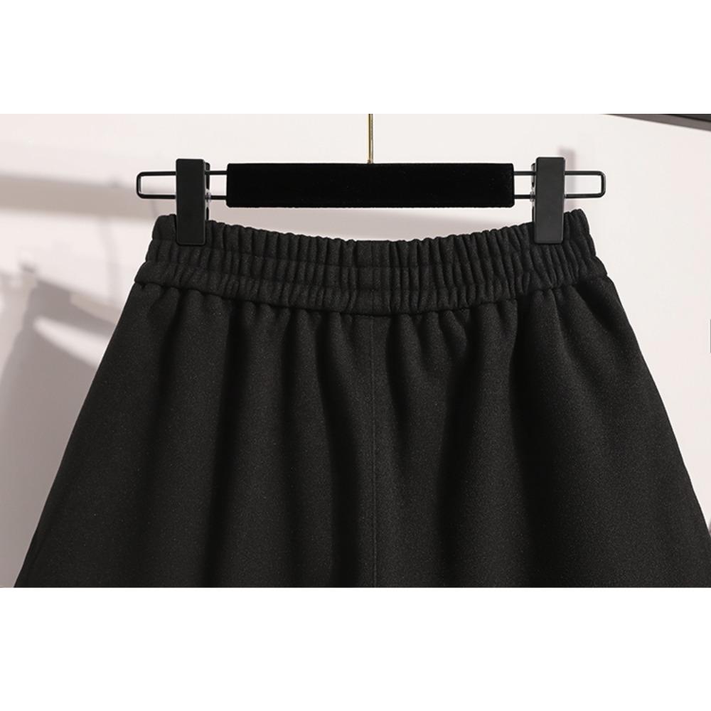 DIMANAF Plus Size 2025 New Winter Women Shorts Pants Loose Casual Short Pants Elastic Waist Fashion Lady Thick