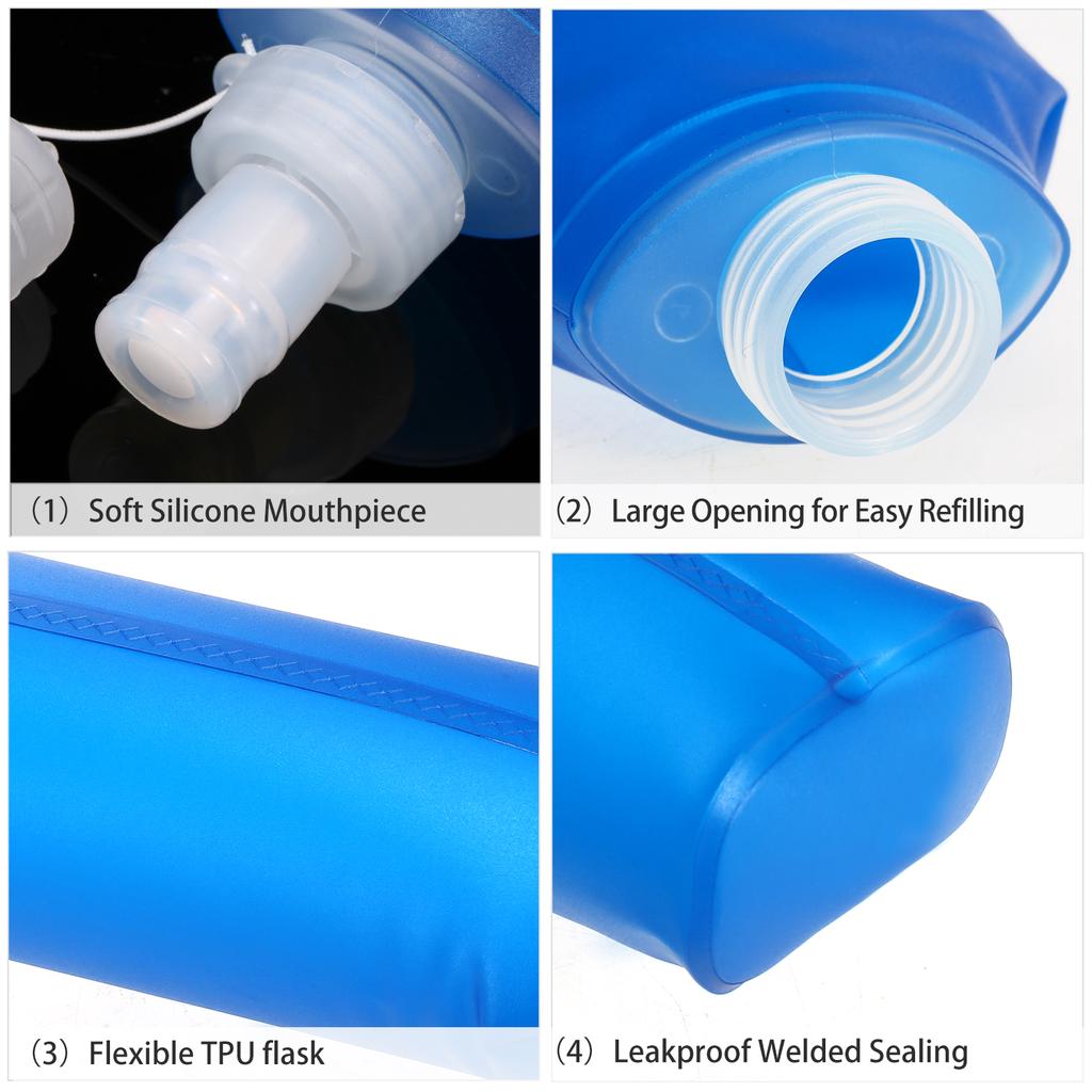 Lixada 500 мл уличная питьевая бутылка для воды мягкая складная фляга без бисфенола А для бега, пешего туризма, велоспорта