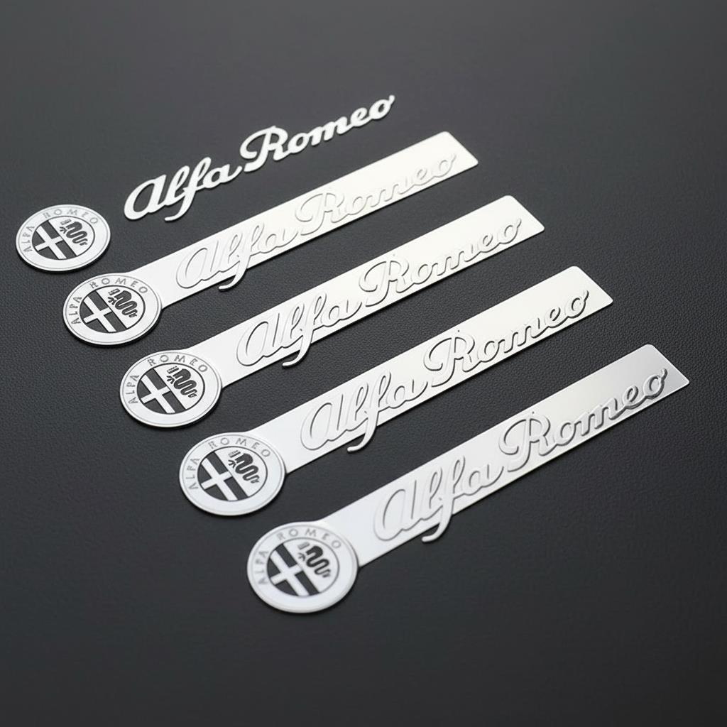 5/10Pcs For Alfa Romeo Giulia GT Mito Brera F1 Stelvio 147 Metal Emblem Auto Decor Wiper Decals Reflective Car Window Stickers wsx632