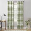 Шалфейно-зеленые акварельные клетчатые оконные шторы для гостиной, спальни, современные кухонные жалюзи, шторы