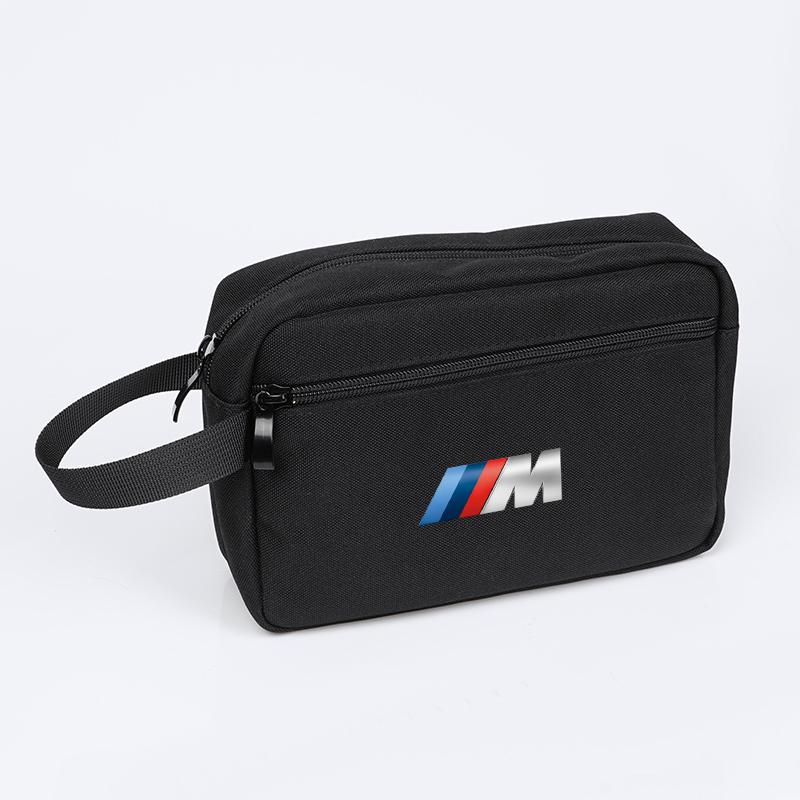 BBIP8 BMW Handbag Canvas Fabric Car Organizer Bag For BMW M i4 G26 F40 F11 E46 E60 E70 G30 X3 X5 Car Storage Bag Accessories keychain