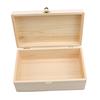 Storage Box Postcard Organizer Handmade Jewelry Case Wooden With Lid Golden Lock