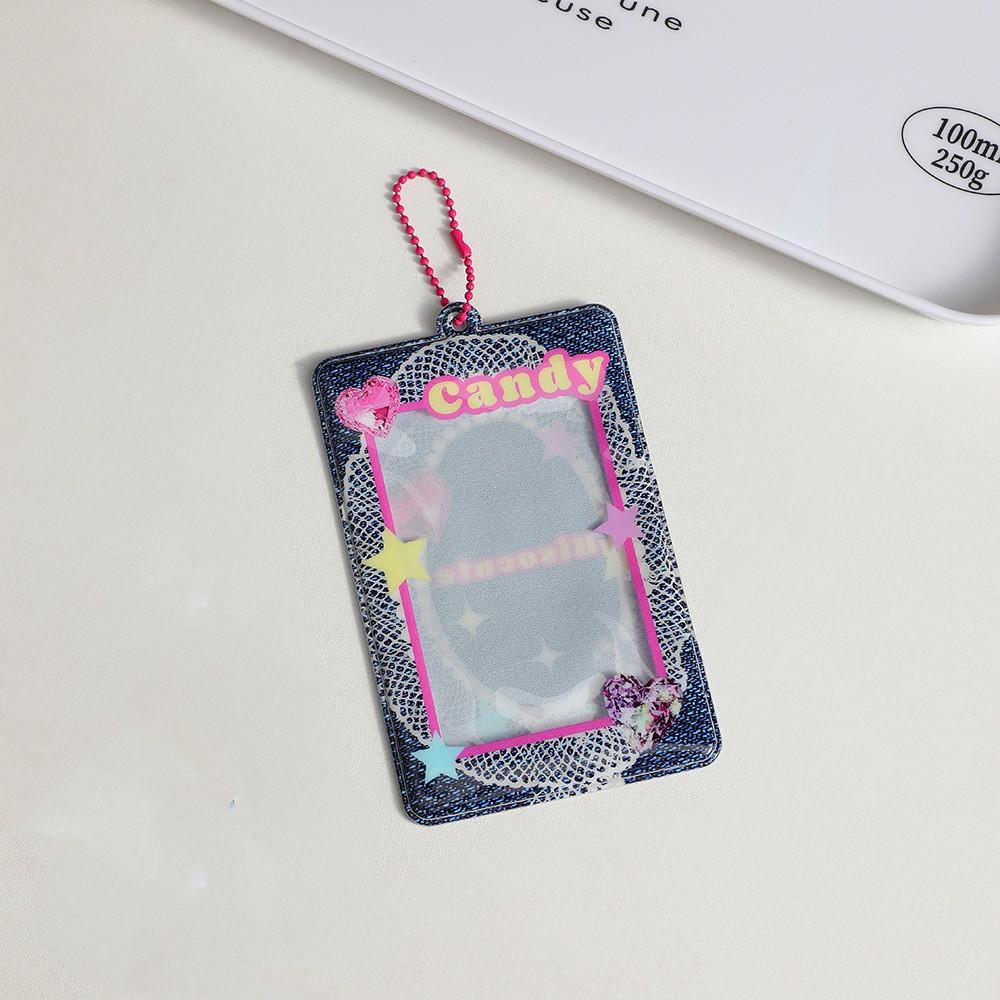 Милое мультяшное животное в Корейском стиле, диалоговое окно, рукав для карт, полупрозрачный 3-дюймовый фото Kpop Star, памятная карточка, держатель для карт