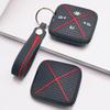 Silicone Smart Key Fob Cover for Zeekr Zeekr 001 Zeekr 009 Zeekr X Zeekr 007 with Keychain Honeycomb Texture Metal Keychain Smart Remote Key Protector
