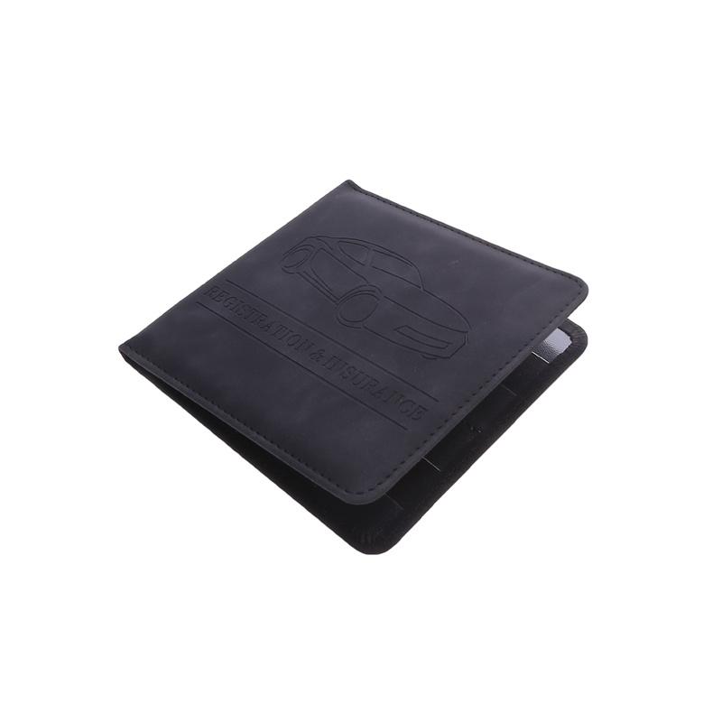 Car Insurance Information File Protection Case Folder PU Leather Short Motorcycle Driving License Protection Case Storage Bag