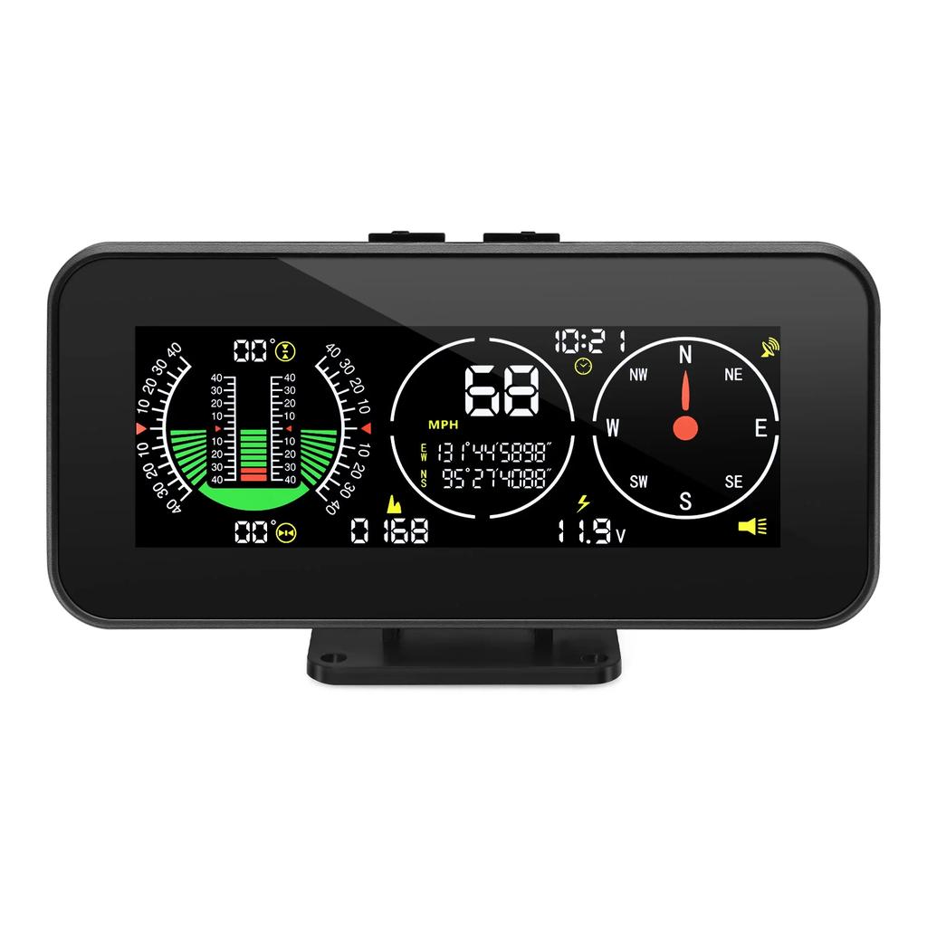 Новый X91 TPMS Умный Уклономер 4 в 1 GPS TPMS Монитор Шин Инклинометр Датчик Температура Шин Предупреждение о превышении скорости