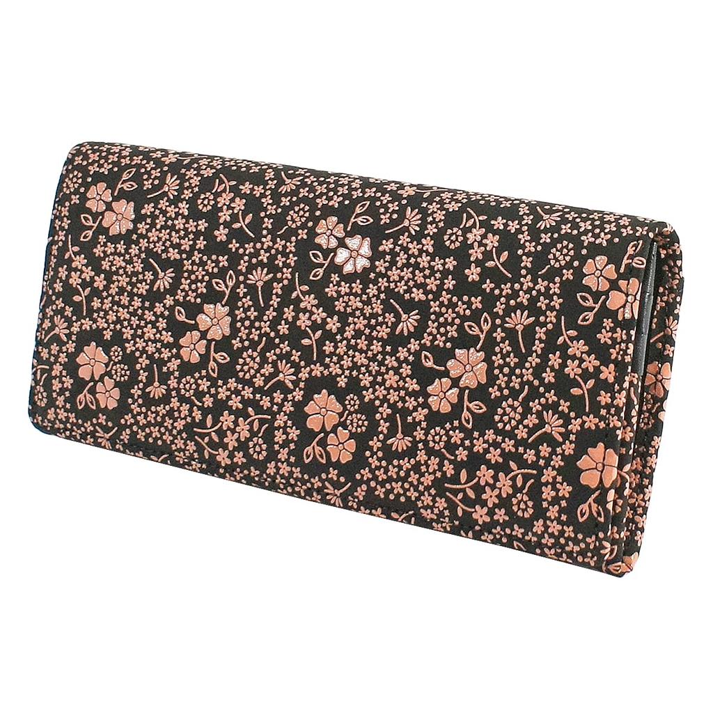 Inden Long Bunch Coin Purse Black X Pink American Blue Pattern [Indenya] Wallet, Wallet, Q, Included, Deerskin, Lacquer, 2308-51-166