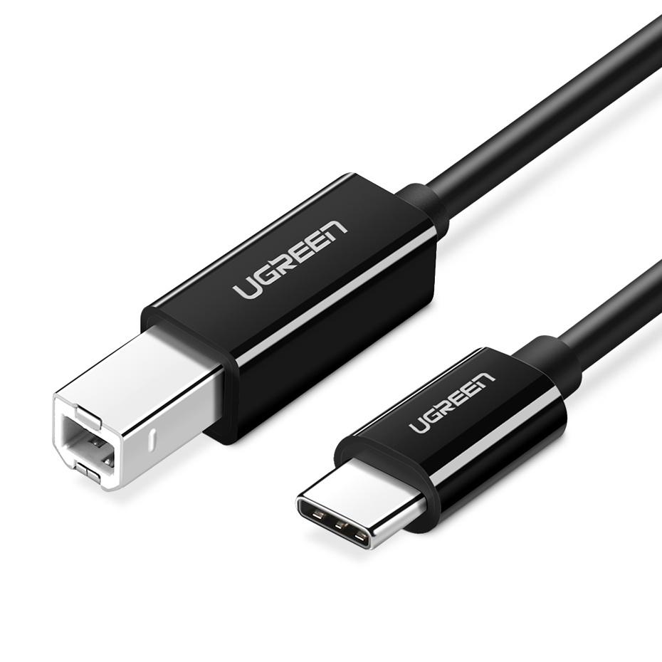 Ugreen USB-C To USB-B 1m Printer Cable - Black, High-Speed Connection for Printers & Scanners