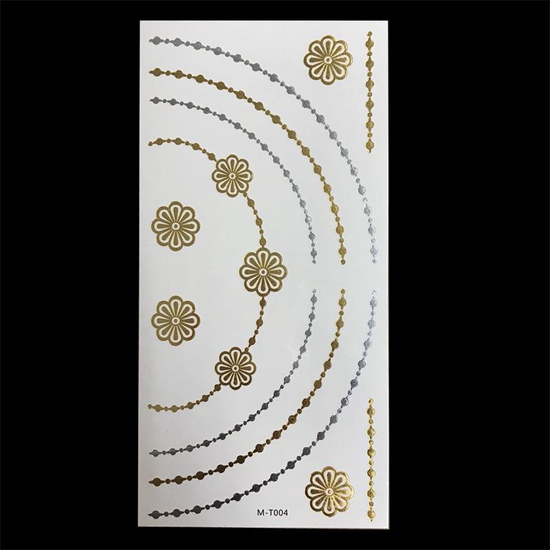 Metallic Gold Butterfly Tattoo Silver Waterproof Temporary Tattoos Stickers On The Body Women Men Boho Resort Style