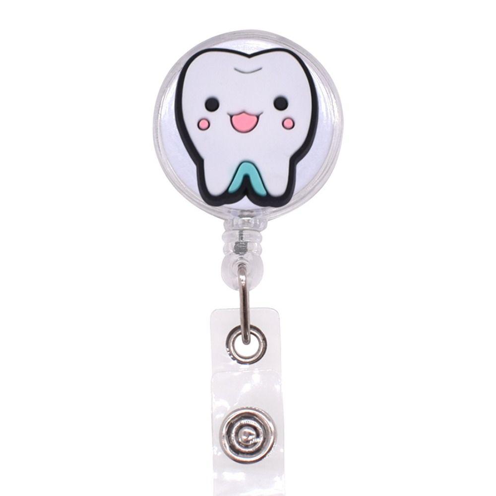 Work Card Retractable Badge Reel Dentist ID Card Holder Hospital Use Teeth Badge Holder Name Card