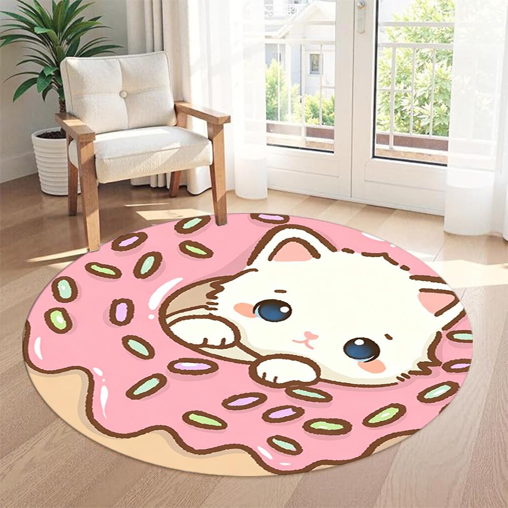 Donut Round Carpet Suitable for Bedrooms Study room Playrooms Dining Room Antislip Round Carpet Decorate Offices Perfect Gift for Friends Family