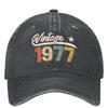Классические Бейсболки 'Рожден в 1977' Унисекс Стиль Потертая Стирка Snapback Кепка Винтажная Люди На Открытом Воздухе Бег Гольф Шляпа
