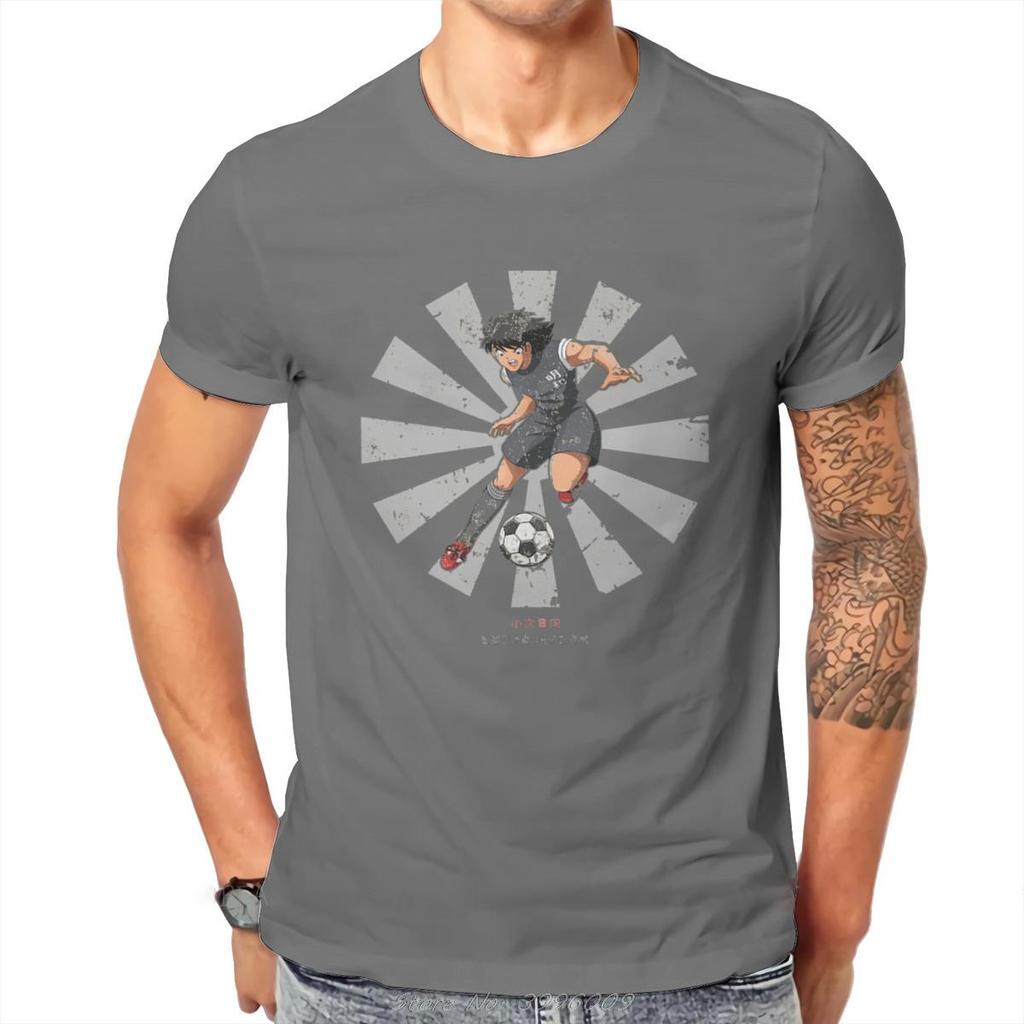 Футболка Captain Tsubasa Football Anime Kojiro Hyuga с изображением модной мужской одежды Harajuku, топы, большой размер, хлопковая футболка с круглым вырезом
