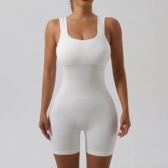 Ребристый боди для йоги со съемными накладками на грудь, бесшовный, высокоэластичный, компрессионный, подтягивающий живот, моделирующий талию, подтягивающий ягодицы, спортивная одежда для фитнеса