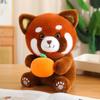 Red Panda Simulation Standing Squat Satchel Fruit Vegetable Series Soft Cartoon Animals Plush Pillow Children Xmas Gifts Anime