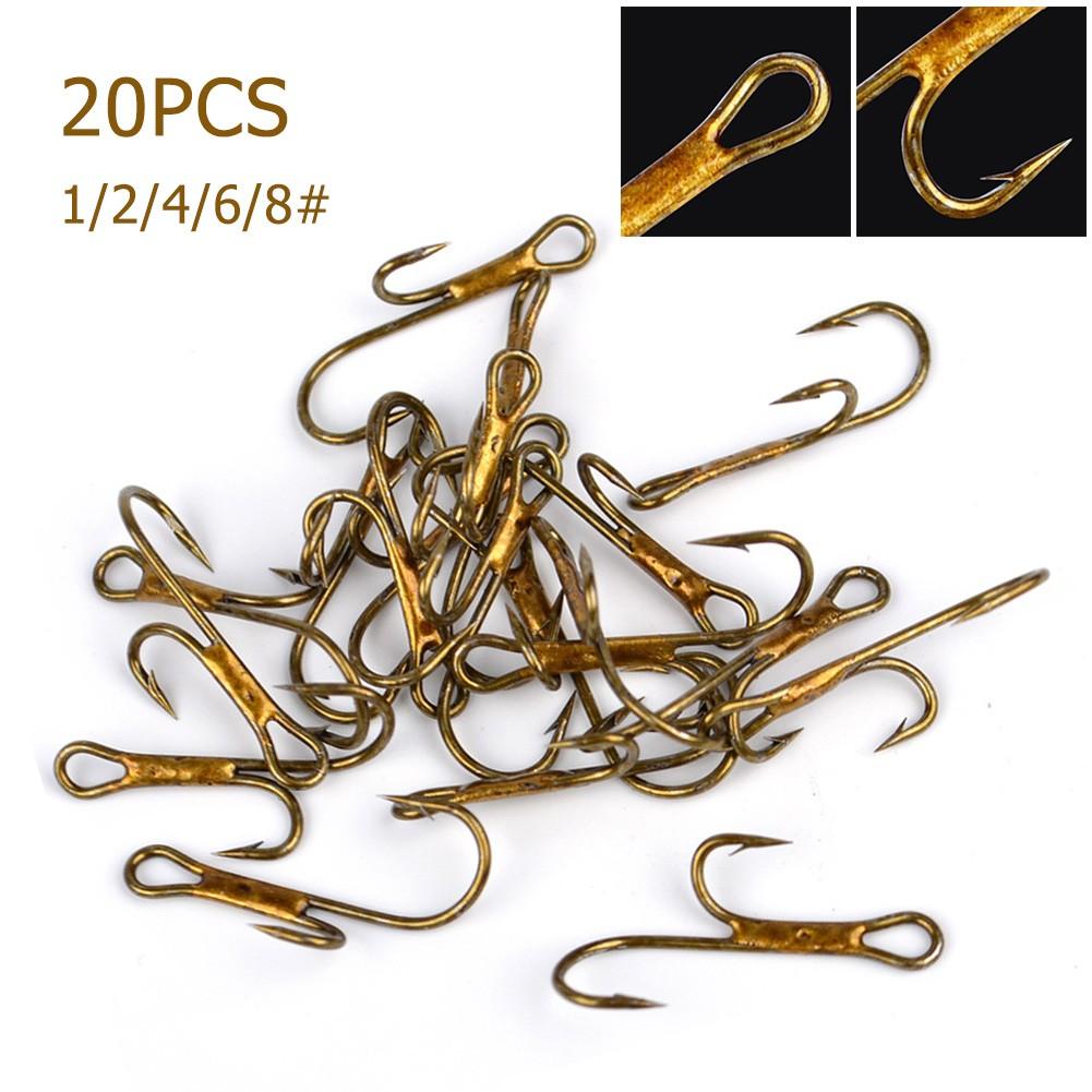 Ultra Sharp 20pcs Double Hook Fishing Crank Pike Fish Gadgets High Carbon Steel