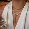 Hot Selling Jewellery Unique Snake Accessories Stainless Steel Luxury Zircon Jewelry 18K Gold Plated Stackable Dainty Necklace